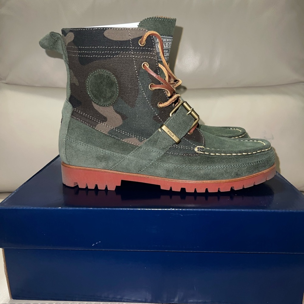 COPY - Authentic men’s, designer, camouflage, Ralph, Lauren, ranger boots